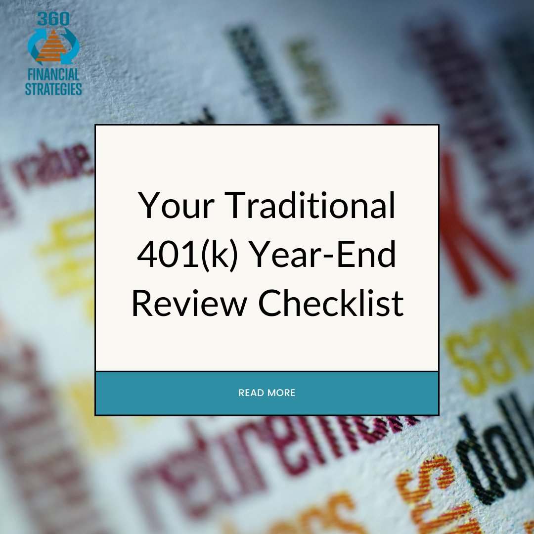 360FinStratTX's tweet photo. Here is a 401(k) end-of-the-year checklist you may find beneficial in keeping up with your retirement strategy: https://t.co/jWIO9BKDNA https://t.co/yKCgV617Jb