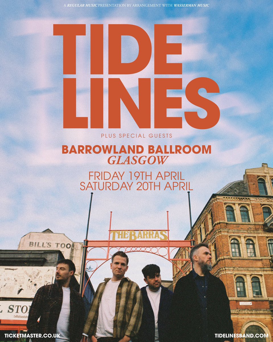 wearetidelines's tweet photo. 🎉 Exciting News! 
We're returning to the iconic Barrowland Ballroom for TWO unforgettable nights in April! It's been 4 long years, and we can't wait to soak in the incredible atmosphere once again! 🌟
🎟️Sign up now for exclusive pre-sale tickets! 💥

🔗 https://t.co/BUfKPrmJ2T https://t.co/1Mg2fifI5Z