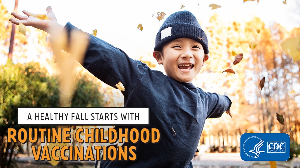 CDC (@cdcgov) on Twitter photo Routine childhood vaccines help keep your child healthy so they can embrace the season.
Have questions? Talk to your child’s doctor and read more at bit.ly/3tUxAyV #iVax2Protect Routine childhood vaccines help keep your child healthy so they can embrace the season.
Have questions? Talk to your child’s doctor and read more at bit.ly/3tUxAyV #iVax2Protect