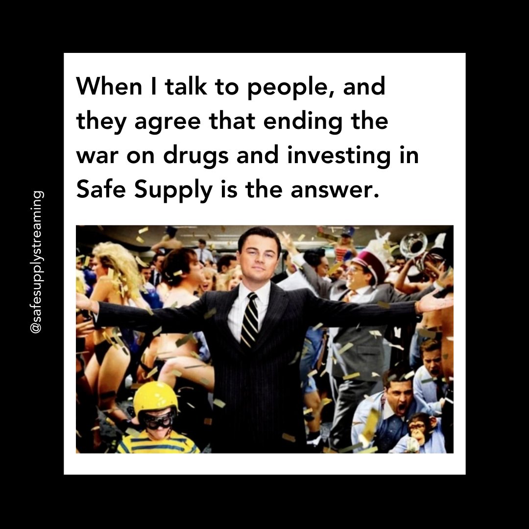 Yes, the feeling it's just amazing! 😍 

For more people that understand the importance of Safe Supply. 

#safesupply #safesupplysaveslives #endthewarondrugs #canada #toronto