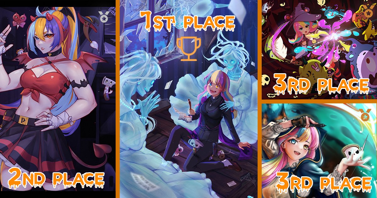 Dear Picarto Community,

This year's 2023 Picarto Halloween Art Contest has come to an end again. Time flies by, right?!

We thank each and everyone for participating and creating such amazing pieces.

Making a decision was very hard since there were so many pieces we absolutely