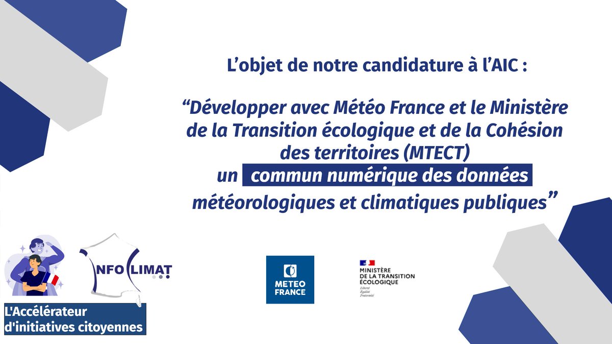 En 2006, l'asso faisait son entrée au Conseil Supérieur de la Météorologie, et encourageait déjà Météo-France à s'engager vers l'#opendata. En 2022, via l'Accélérateur d'initiatives citoyennes, @_DINUM @Etalab @_DITP retenaient et soutenaient ce projet, qui se concrétise enfin!🎉