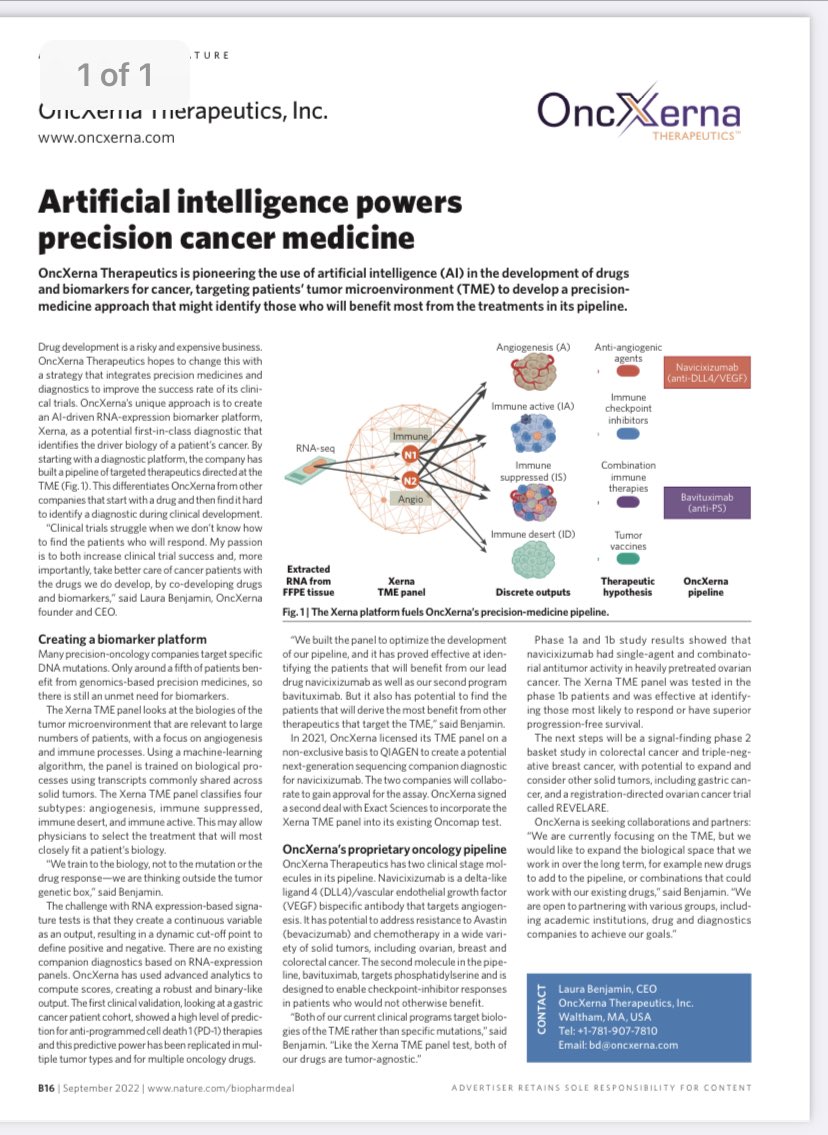 $MREO  I can't believe the stock is trading $2.05. OncXerna Partnership  could be valued $300-$500M if OncXerna gets acquired

unbelievable  Mereo partner  OncXerna developing Artificial intelligence powers precision cancer medicine

-OncXerna Creating a biomarker #AI platform