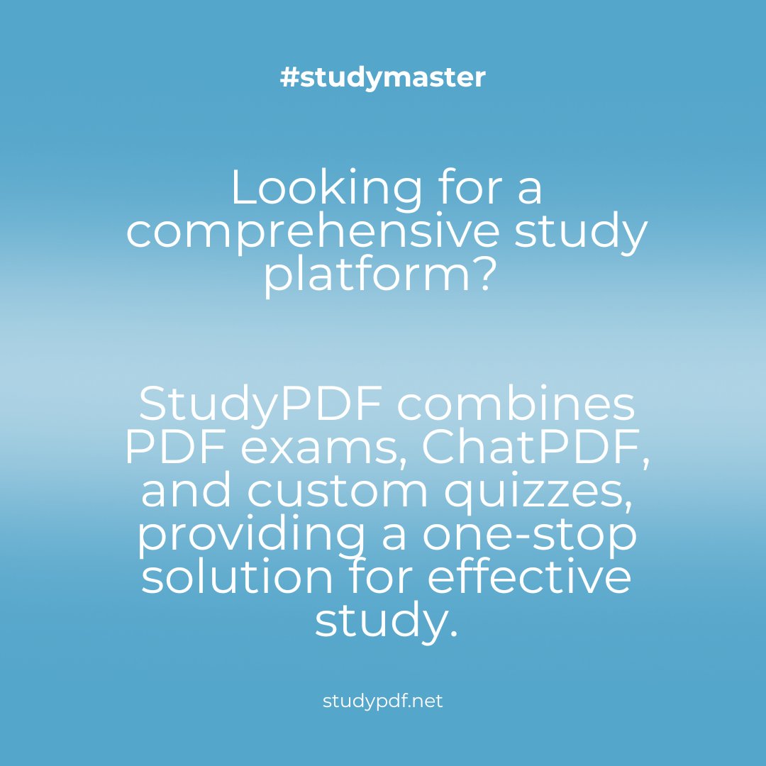 studypdfai's tweet image. Your search ends here! 📚🌟 StudyPDF is the comprehensive study platform you've been seeking. Explore a world of AI-powered learning tools and take your studies to the next level. Your all-in-one study solution is here. 🤖📖 #StudyPDF #ComprehensiveLearning #AllInOnePlatform