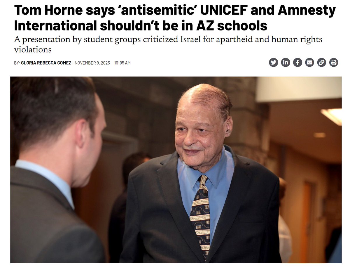 A presentation by student groups criticized Israel for apartheid and human rights violations, which Horne said is antisemitic and dangerous, via @glorihuh azmirror.com/2023/11/09/tom…