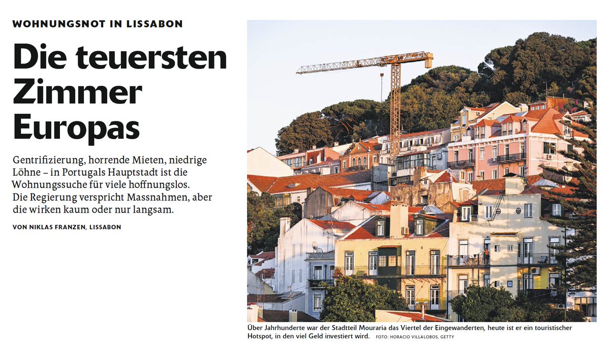 Gentrifizierung, horrende Mieten, niedrige Löhne: In der Touristenmetropole Lissabon ist die Wohnungssuche für viele Menschen hoffnungslos. MigrantInnen trifft die Wohnungskrise besonders schwer. Meine Reportage in der @Wochenzeitung, hier online: woz.ch/path-preview/n…