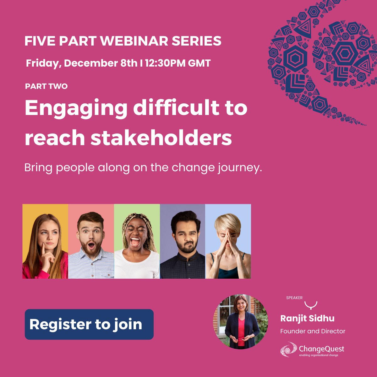 Are you facing challenges   in connecting with your key stakeholders? Join us for an empowering webinar that will transform your approach to engagement! Friday, December 8th I 12:30pm   hub.changequest.co.uk/engaging-with-…
#StakeholderEngagement #Webinar #CommunicationSkills