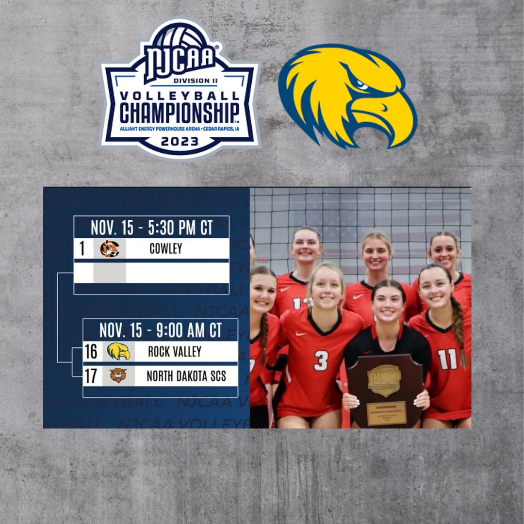 rvc_vb's tweet photo. MATCH UP #1. 

November 15 @ 9am CST! 
#16 RVC vs #17 North Dakota SCS https://t.co/a5VwB9vGvQ