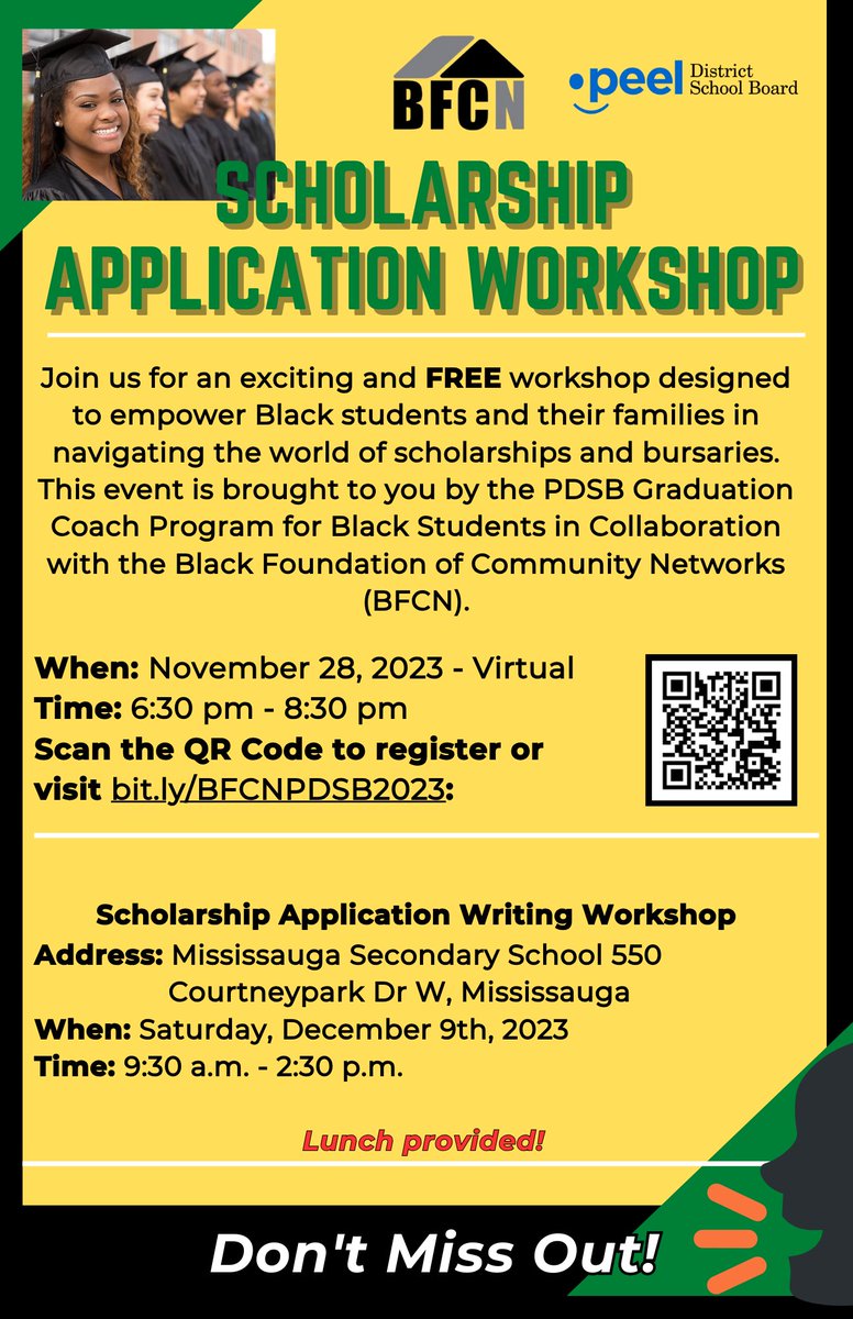 We Rise Together 2.0 (@wrt_pdsb) on Twitter photo It's that time of year again. PDSB in partnership with BFCN Scholarship info session for Black students and families! Hope to see you there. It's that time of year again. PDSB in partnership with BFCN Scholarship info session for Black students and families! Hope to see you there.