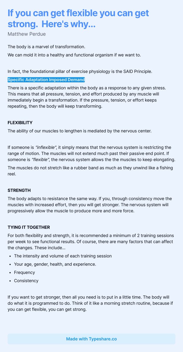 perduezy's tweet photo. If you can get flexible you can get strong.  Here's why... https://t.co/LU9RDkoLBC