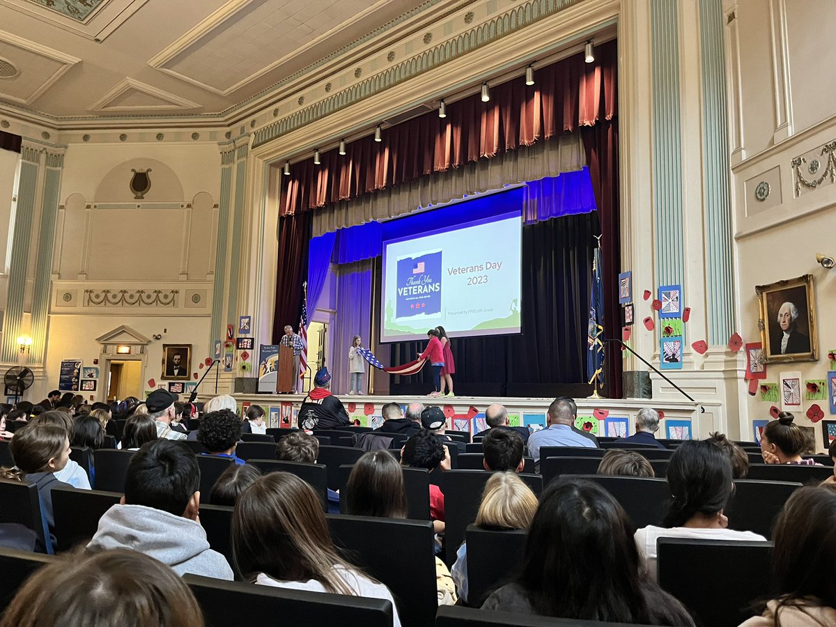 Such a moving morning this morning with some of our local Veterans. Student council members had breakfast with our Veterans and then we had an amazing assembly to honor our local heroes! <a href="/FPBSchools/">Floral Park-Bellerose UFSD</a> <a href="/JohnDekams/">John DeKams</a> #VeteransDay