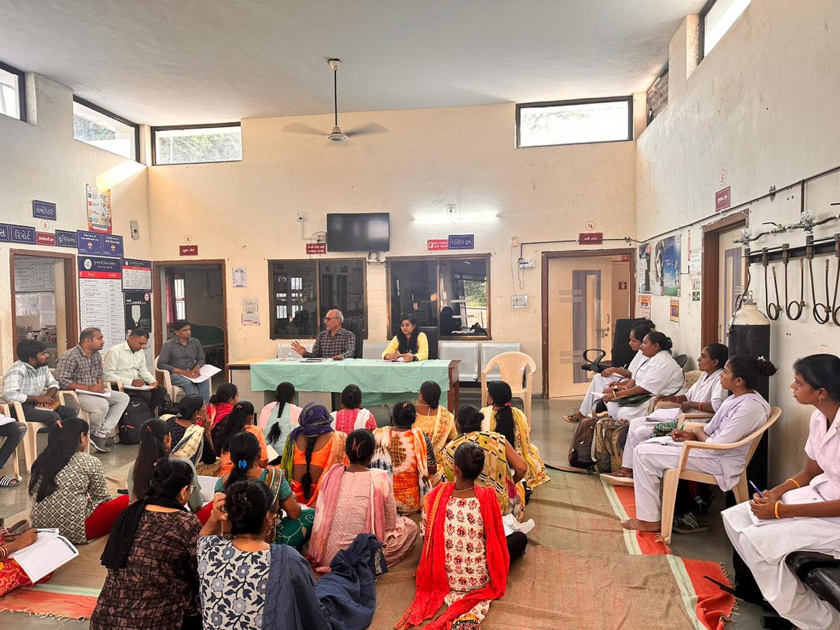 Tsbcc_Sinor's tweet image. Viksit bharat sankalp yatra  meeting st phc sadhali with fhw , mphw ,asha