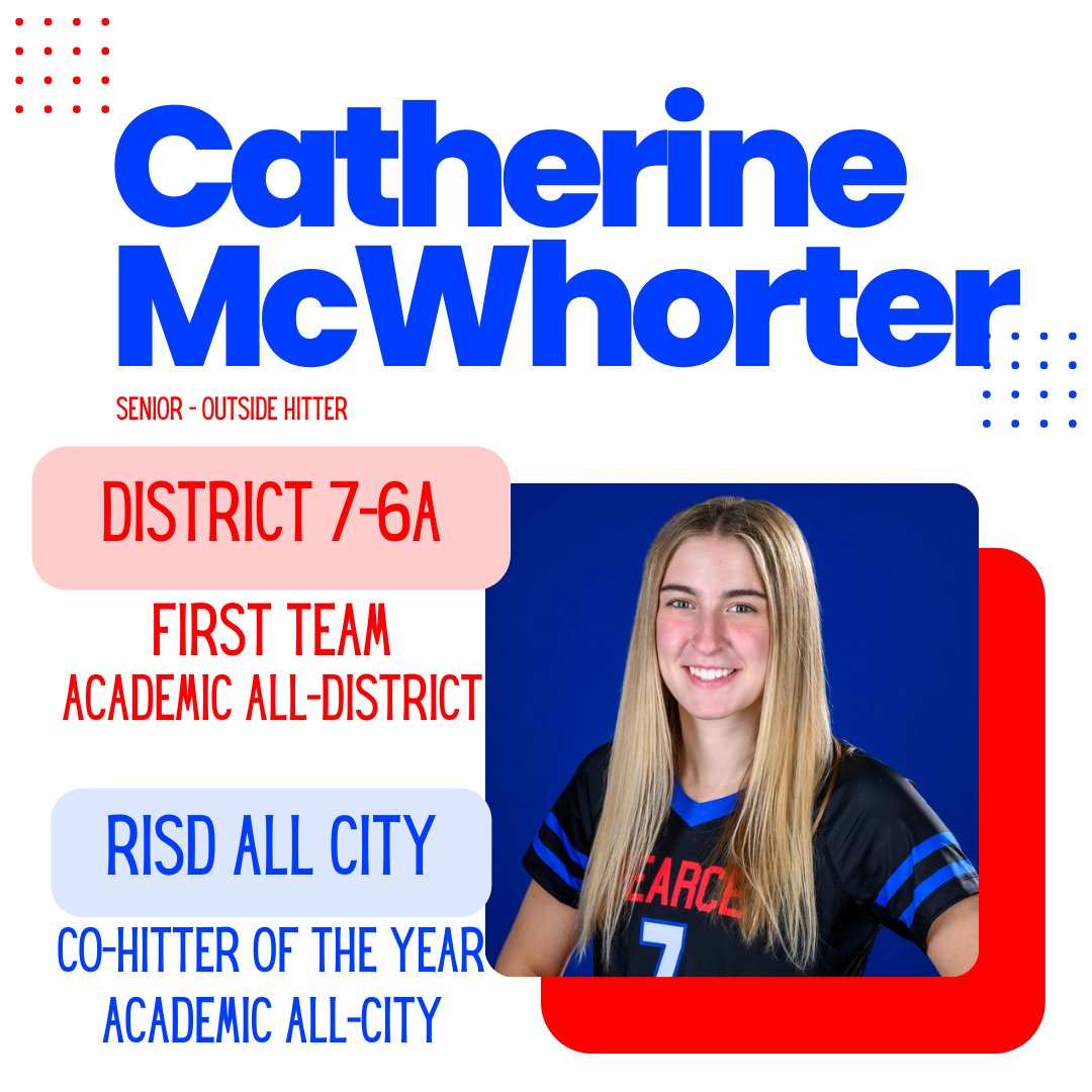 🎉It's award season!!🎉

The RISD All-City Hitter of the Year and 7-6A First Team is our very own <a href="/CatherineMcW_24/">Catherine McWhorter</a>!!

💙❤️Congratulations!!❤️💙