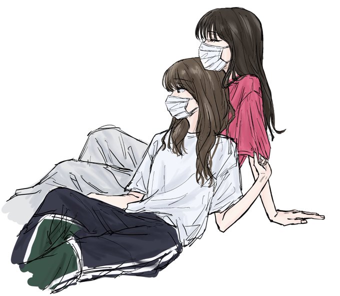 「long hair surgical mask」 illustration images(Latest)