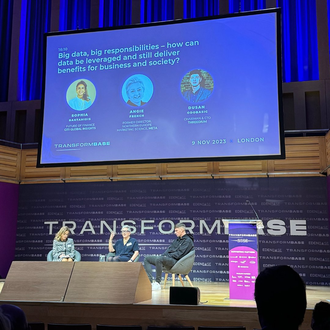 Our three speakers delivered a topical dissection of the role of data in our society, who owns it, how we can benefit from it, and what we need to watch out for. What other ways can data be leveraged for the benefit of our businesses and society? #transformbase #bigdata #ai
