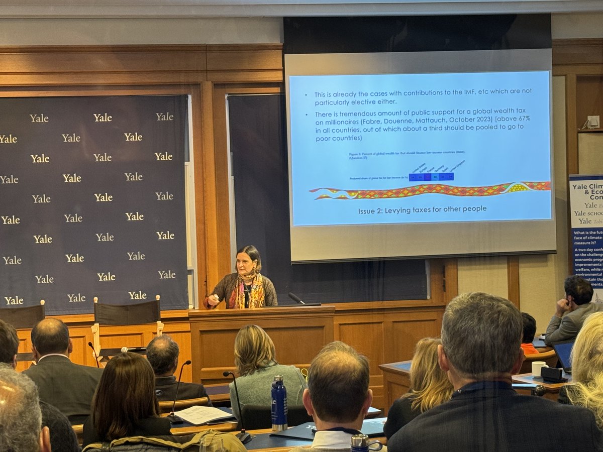 YaleEGC's tweet photo. "This is what we owe..."

Esther Duflo of @JPAL @MITEcon @MIT at #YCEEG23 argues the world must commit now to a mechanism to raise money for a fund (like #LossAndDamage) exclusively destined for low-income countries. 

She also estimates the amount.
https://t.co/bjpviaFZcO https://t.co/i780Fkfusx