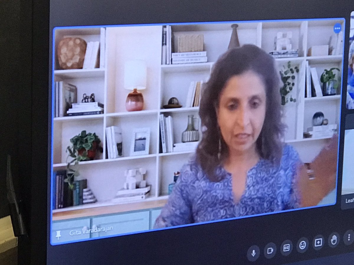tdsb_Hillcrest's tweet image. Ms. Hersh’s Gr. 4 class had a virtual visit with author, Gita Varadarajan @gitavarad1 this morning. They are currently reading her (along with Sarah Weeks) book, “Save Me a Seat.” @AHoward_tdsb @shelleylaskin
