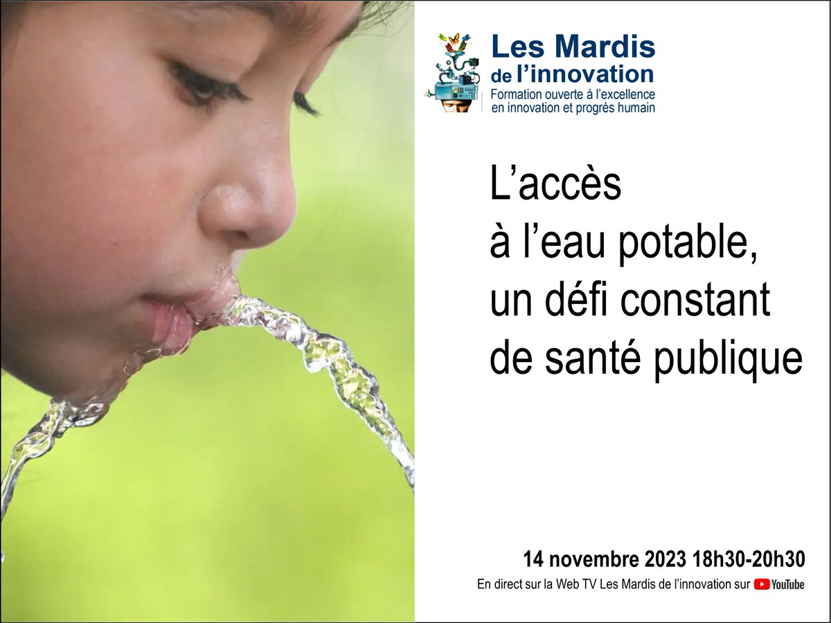 L’eau insalubre est la première cause de mortalité précoce avec 3,6 millions de décès chaque année, dans le monde... Le prochain Mardi de l'#innovation porte sur l'accès à l'#eau potable.
mardis-innovation.fr/events/eau-pot…