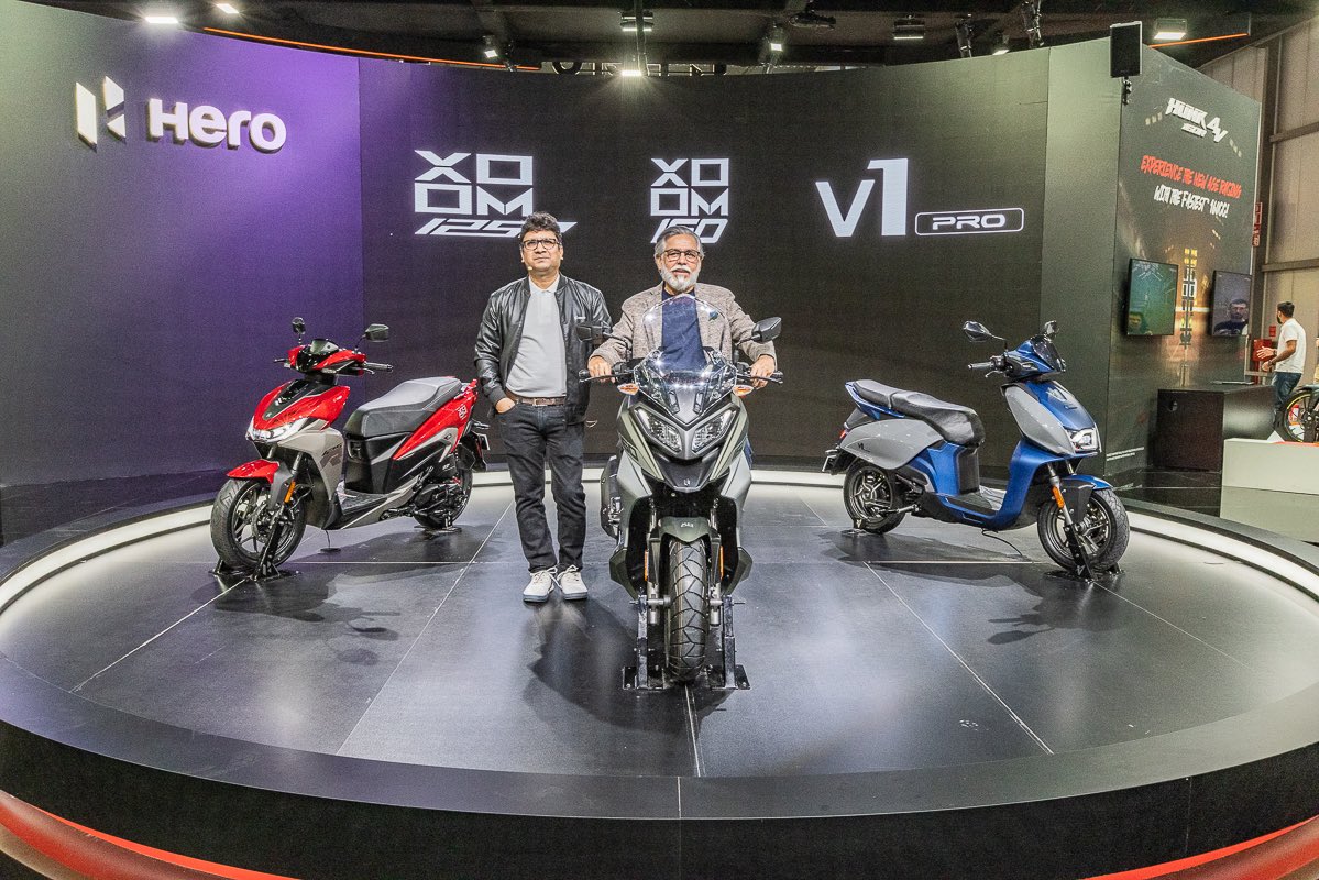 HeroMotoCorp's tweet photo. We came, we unveiled, we conquered!

 At the EICMA 2023, we set hearts racing with our cutting-edge, high quality, clean mobility solutions and concepts. https://t.co/mhgClrb173
