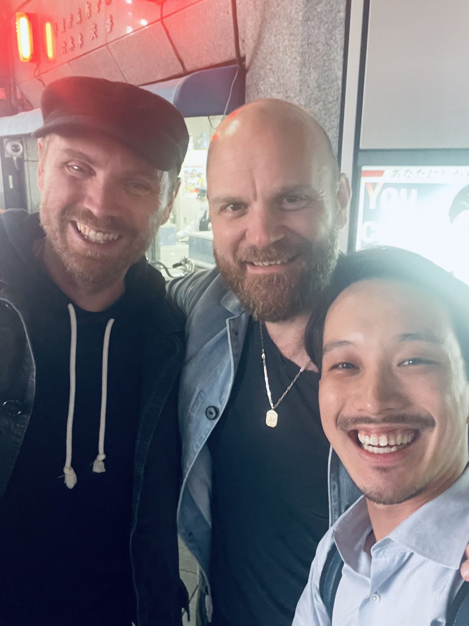 Coldplaying on X: Will Champion and Jonny Buckland with a fan in Curitiba  🇧🇷