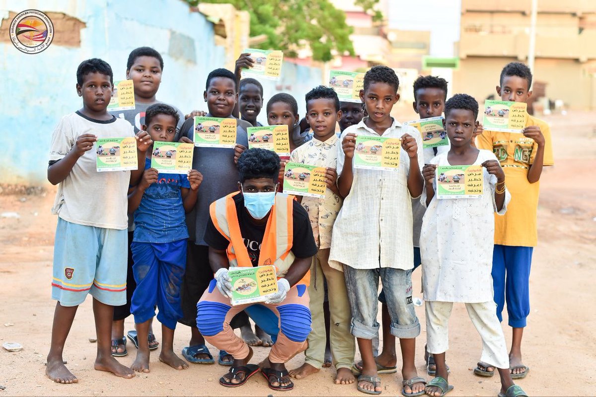 SAPA__Global's tweet photo. Throwback to a week ago when our dedicated #SAPATeam took to the streets of Omdurman-Khartoum, going door-to-door to educate over 1000 households about the cholera outbreak and prevention methods. A huge shoutout to @UNICEFSudan for their unwavering support in this vital initiative!