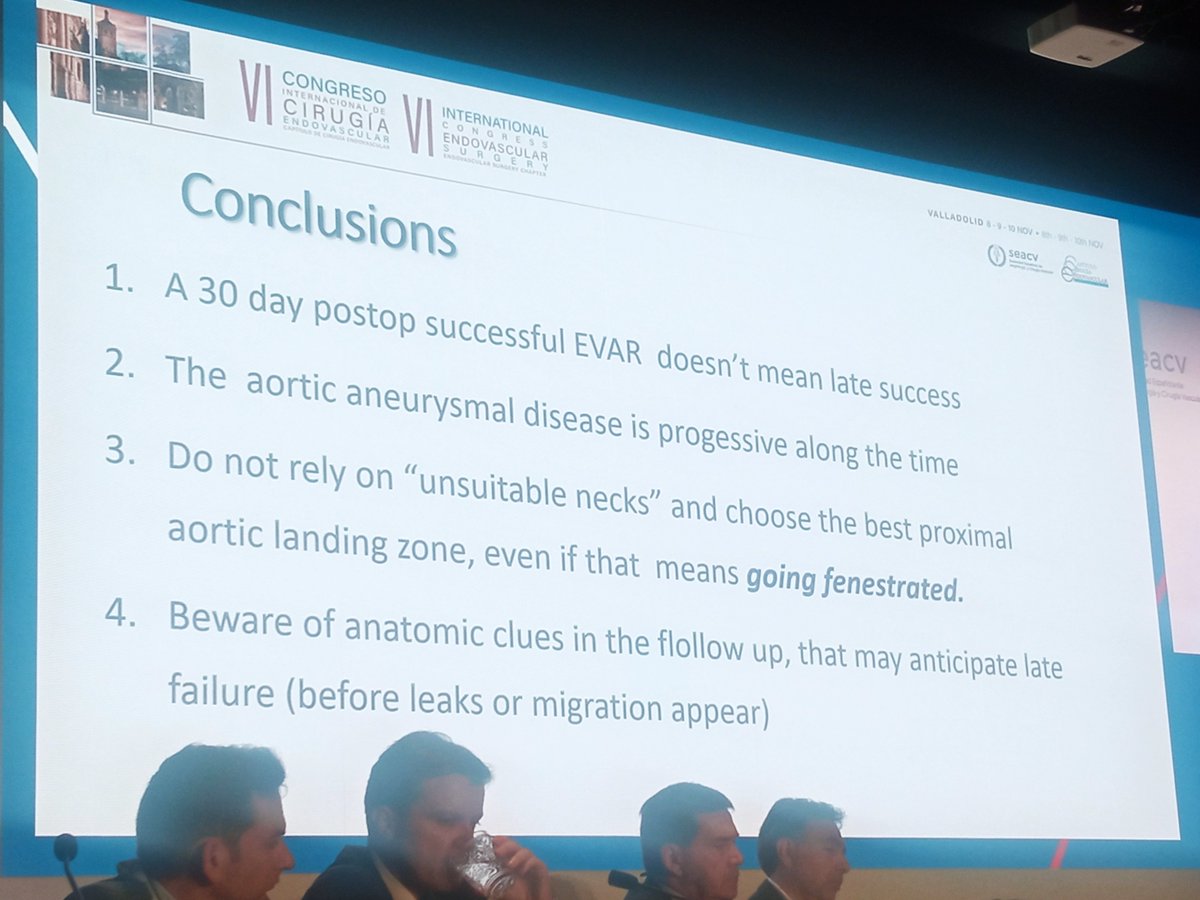 CirEndovascular's tweet photo. 🔝El Dr. Paco Gómez Palonés @GVADrPeset nos presenta sus conclusiones sobre la alternativa de EVAR complejo (FEVAR/BEVAR) ante cuellos hostiles.
#vscongress23 #vstrainingvs https://t.co/LMcY0viCvr