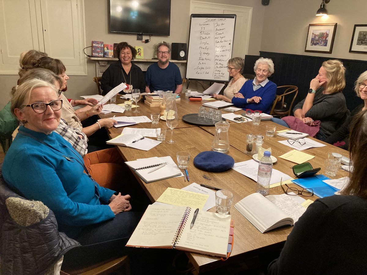 Our thanks to Nikki May for the wonderful creative writing workshop she ran with her husband, Pete, at @TheBullHotel last night. Warm, knowledgeable, kind and very talented! #writer #amwriting #creative #books