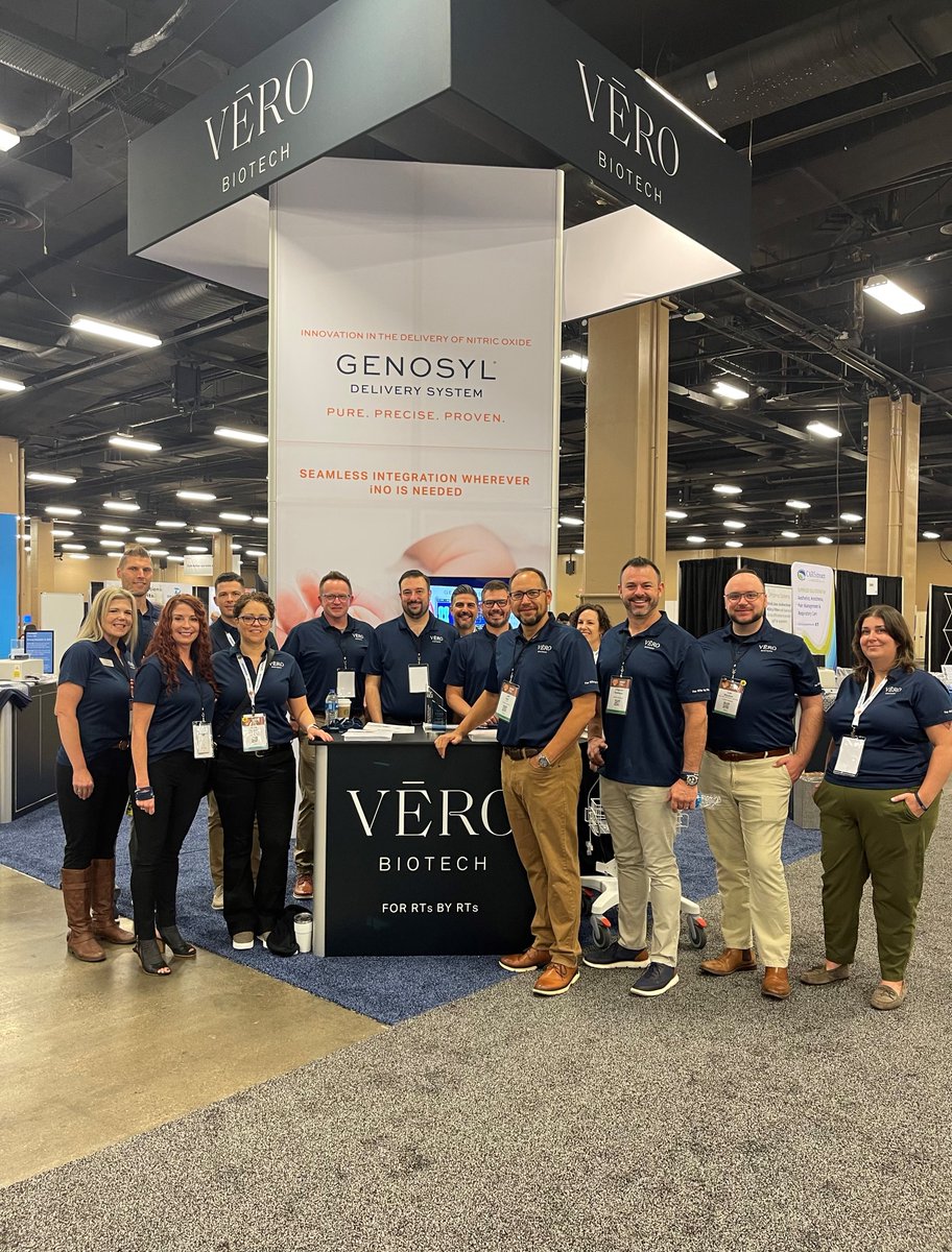 We loved catching up with the RTs at #AARC Congress 2023! If we missed you, DM or email demos@vero-biotech.com to request a demo of the GENOSYL® DS – The first tankless inhaled nitric oxide delivery system. 
#AARC2023  #nitricoxide #respiratorycare #respiratorytherapy