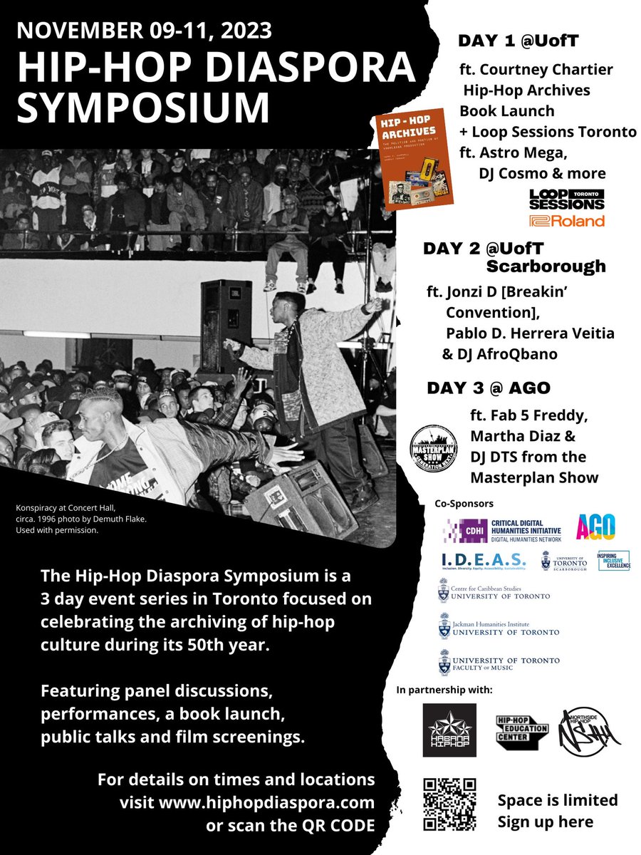 Excited to welcome Martha Diaz, Jonzi D and Fab 5 Freddy to #Toronto this week 🫶🏾🙌🏾 #hiphop50