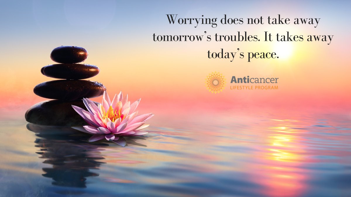 If you feel yourself becoming overwhelmed or losing focus on the present, consider this #quote below.   

anticancerlifestyle.org ☀️ 

#AnticancerLifestyle #Stress #StressManagement #Mindfulness #Mindset #Cancer