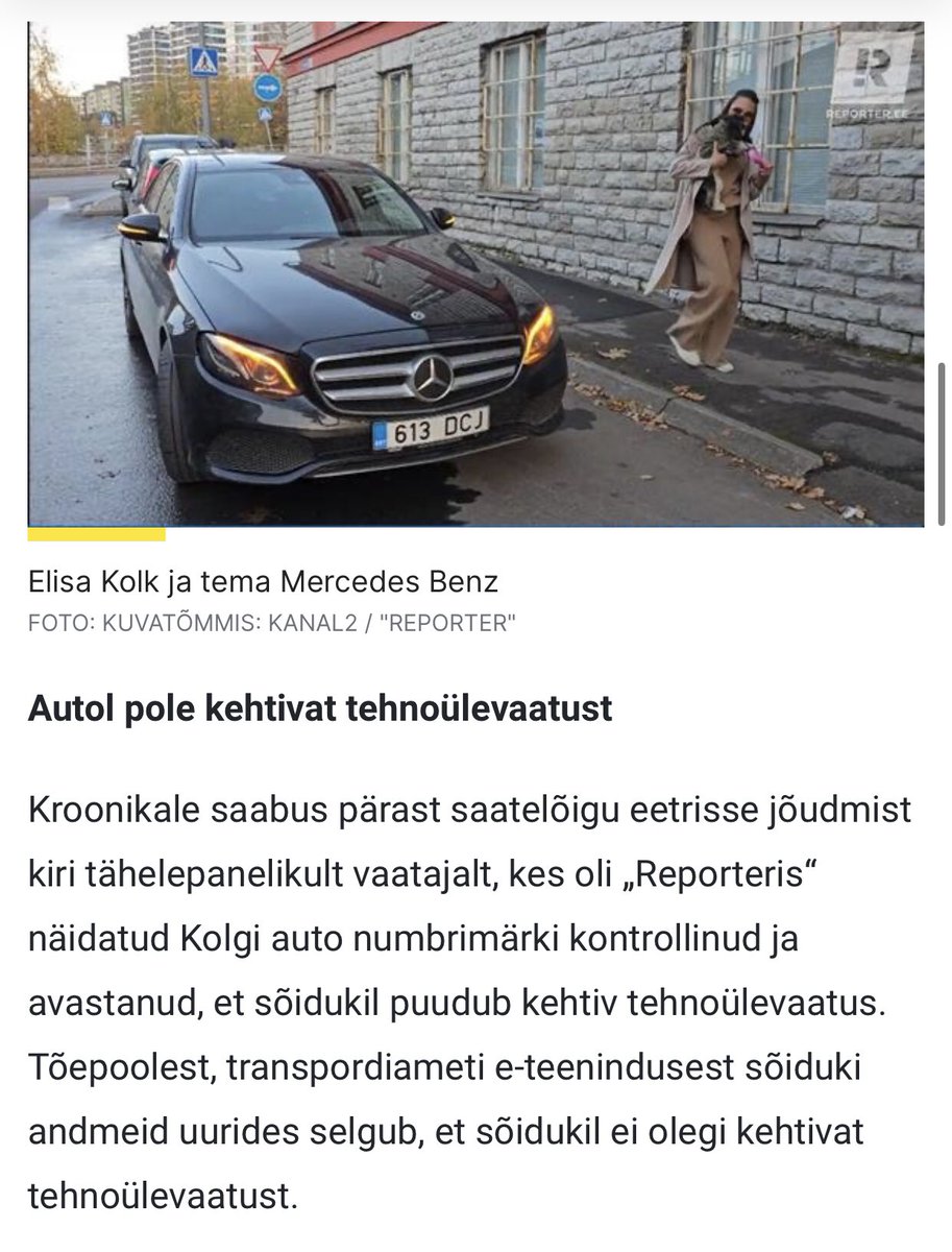 sarahbrigitta's tweet photo. kujutage ette, et on olemas inimesi, kes näevad reporteris autot ja siis lähevad maanteeameti lehele sõiduki taustakontrolli tegema… ja siis kirjutavad sellest kroonikasse 🫠 “tähelepanelik vaataja” 🫠🫠🫠 https://t.co/DmMCcqGZOE