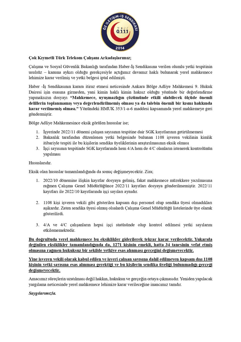 Öz İletişim-İş (@oziletisimis) on Twitter photo 