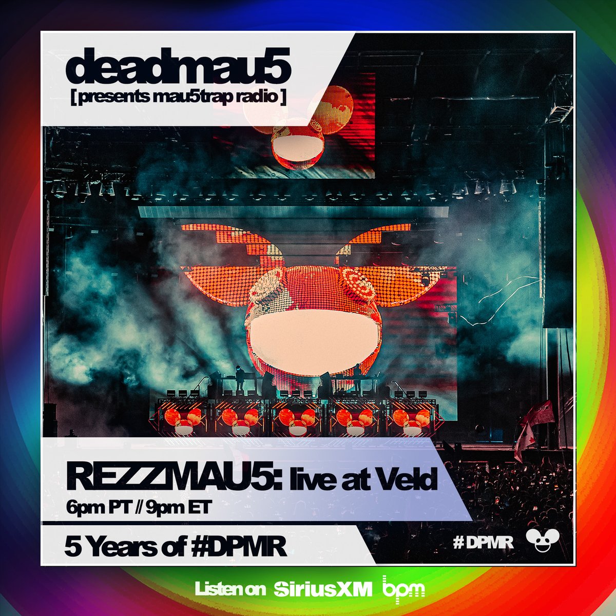 The time has come… The REZZMAU5 debut set from #VELD2023 hits the airwaves tonight!  ⏰ Tune in to @siriusxm @sxmelectro at 6pm PT // 9pm EST #DPMR @deadmau5 @mau5trap @OfficialRezz siriusxm.us/mau5trapradio