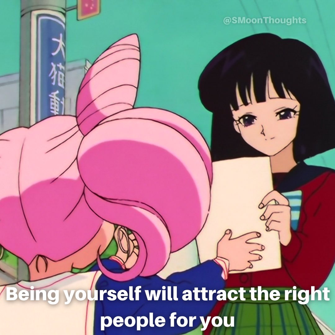 Being yourself will attract the right people for you 🩷💜

#SailorMoon #セーラームーン  #SailorMoonThoughts #QOTD #Anime #SailorMiniMoon #SailorChibiMoon #RiniTsukino #ChibusaTsukino #SailorSaturn #HotaruTomoe #Friends #Friendship #Beyou #BeYourself #ThursdayThoughts