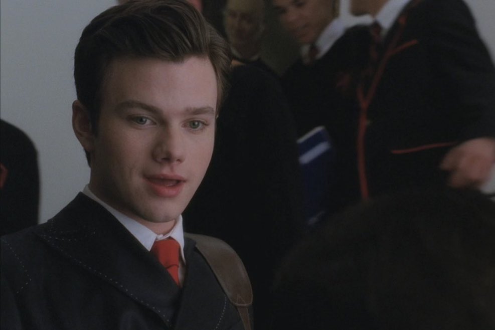 HistoryofGlee's tweet photo. On this day in 2010: Kurt Hummel (@chriscolfer) and Blaine Anderson (@DarrenCriss) met for the first time in #Glee episode 2x06, “Never Been Kissed”. https://t.co/VmaDL5KlEt