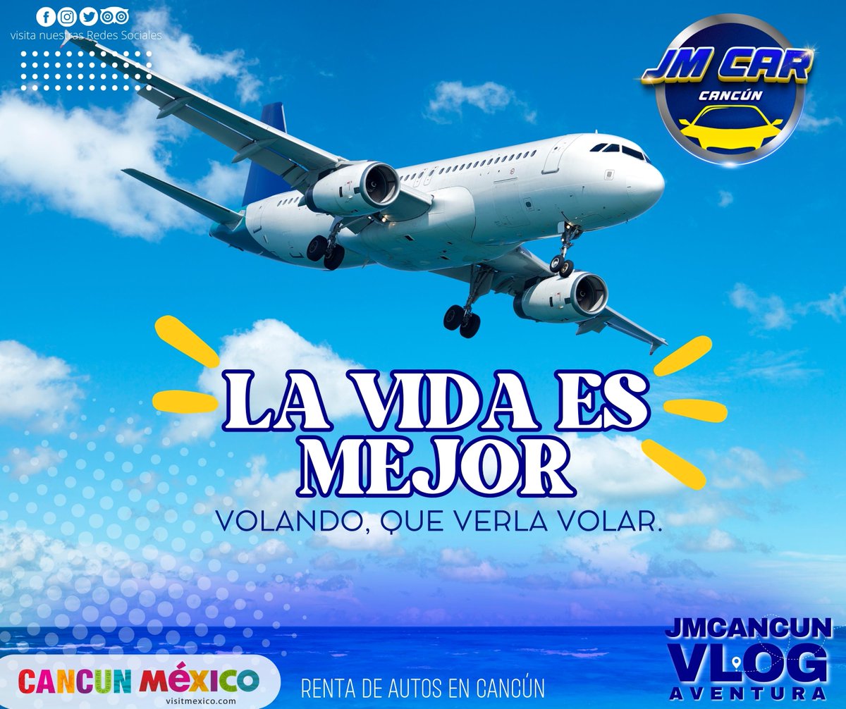 jmcarcancun's tweet photo. 📷Vive y disfruta de las cosas bellas de las vida!!
viajar es una de ellas, te esperamos en cancun JM CAR CANCUN
#cancun #tulum #playadelcarmen #RentadeAutos #Alquilerdeautos #rentacar #carrental https://t.co/fQLjJIo3N0