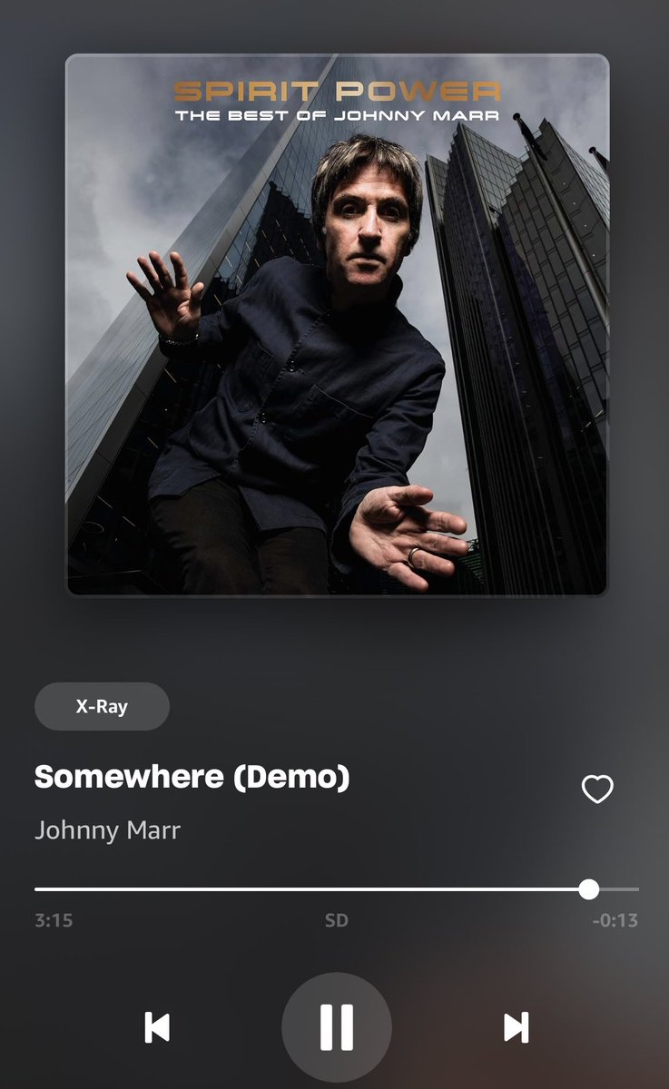 KatiesDisorder's tweet photo. I’m loving this album and this demo version of Somewhere 🖤😎😁☺️ #Spiritpower #JohnnyMarr 👂🏻🪱 https://t.co/QuaTQAs2JN