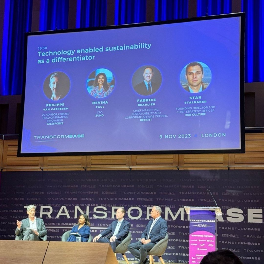 In our final keynote of the day, our expert speakers discussed technology-enabled sustainability as a differentiator. So what are your final thoughts? Can technology-enabled sustainability really be used as a differentiator? Leave your comments below! #transformbase #ai