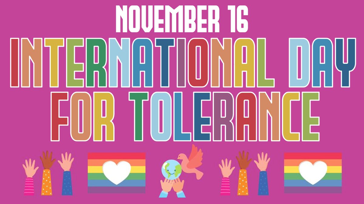 November 16th is the #InternationalDayForTolerance - Celebrate all #Tulsa2gether