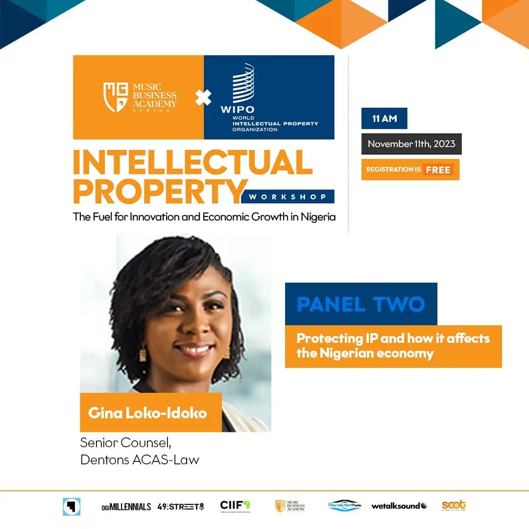 cbaforafrica's tweet image. Gina Loko-Idoko, Senior Counsel, Dentons ACAS-Law.

Visit ciif.africa/ipworkshop or click the link in bio to register and reserve your seat or virtual ticket!

#MBAForAfrica #MBAxWIPO #IPWorkshop.