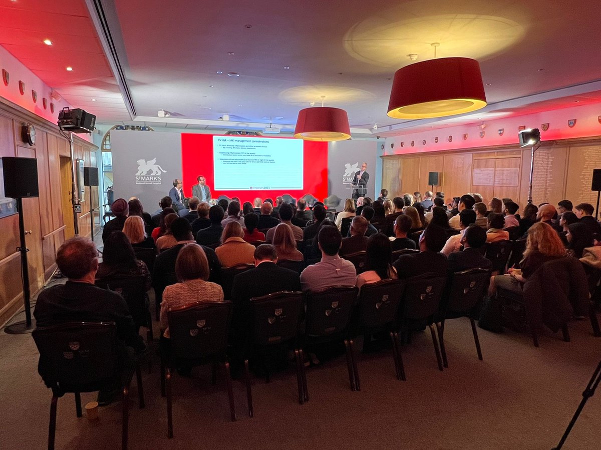 StMarksHospital's tweet photo. And that’s a successful day 2 for Frontiers… 

This was our first ever double session for frontiers which was full in both the main auditorium as well as the parallel IBD meeting. https://t.co/t4DSExysH1