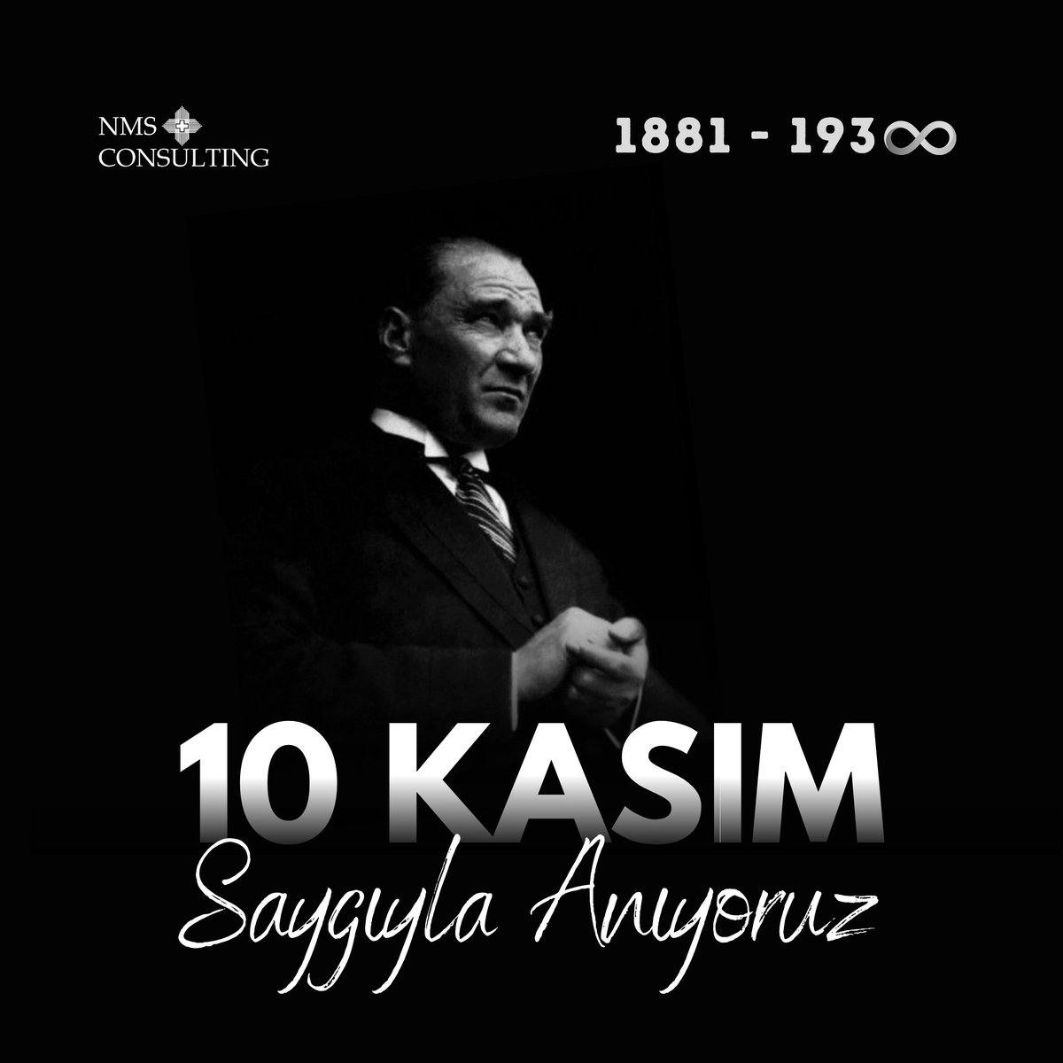 nms_consulting's tweet photo. Cumhuriyetimizin kurucusu Gazi Mustafa Kemal Atatürk'ün ebediyete intikalinin 85. yıl dönümünde, Ulu Önderimizi ve silah arkadaşlarını bir kez daha saygı ve minnetle anıyoruz. https://t.co/aIRWKjm7Qe
