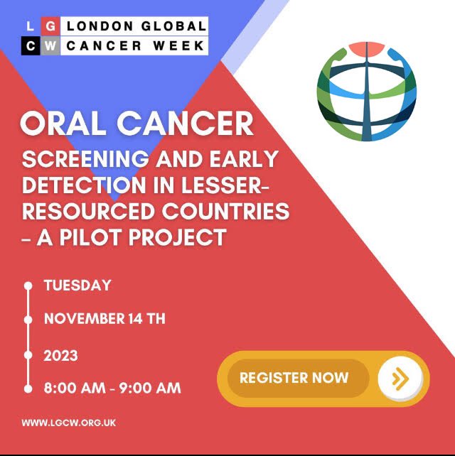 That’s us Nov 14, UK time (Midnight Pacific)
 
For those who aren’t night owls here in Canada, register for a recording link!
 
eventbrite.com/e/oral-cancer-…
 
#londonglobalcancerweek #lgcw2023 #cancerawareness #cancerprevention #cancerresearch #twoworldscancer