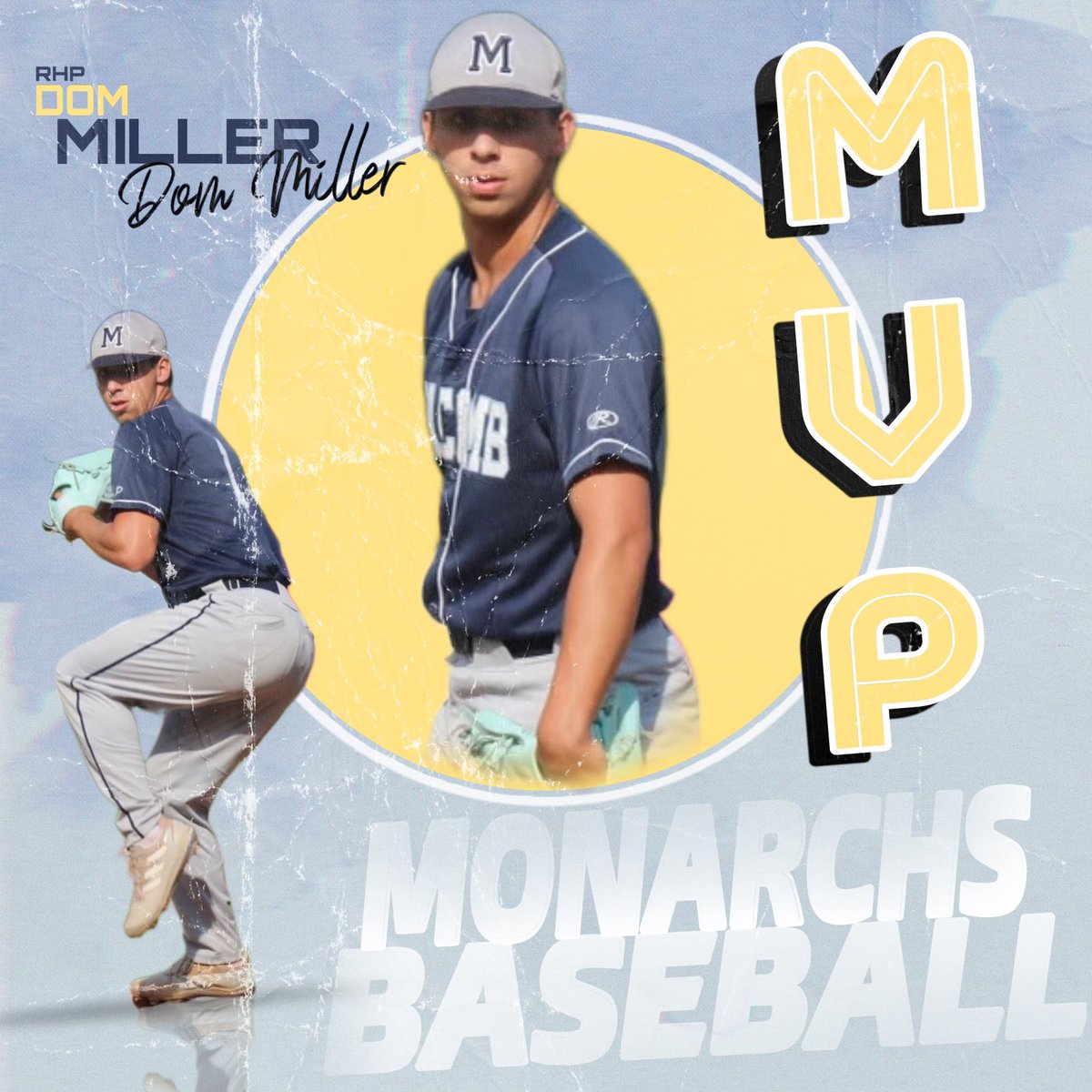 Congratulations to our fall season Pitching MVP Dom Miller! @_DomMiller_ Dom is a freshman pitcher and a product of Macomb Dakota High School. @DakotaBaseball Looking forward to the spring!