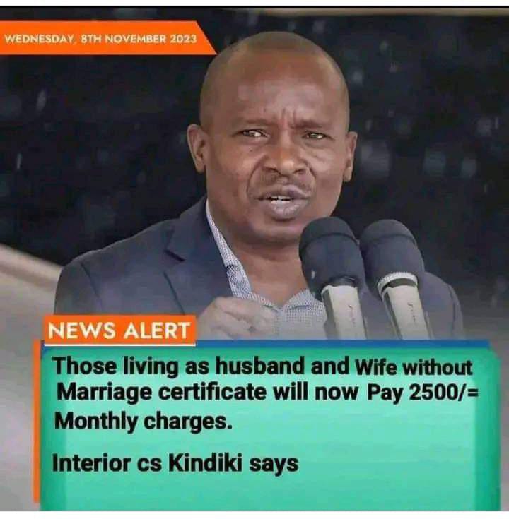 Dear <a href="/MusaliaMudavadi/">Musalia W Mudavadi</a> President <a href="/WilliamsRuto/">William Samoei Ruto, PhD</a> <a href="/KindikiKithure/">Kithure Kindiki</a> , how much did you pay for your marriage certificates?