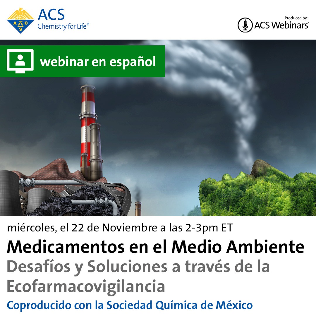 La #ACS y la #SQM los invitan al #Webinar "Medicamentos en el Medio Ambiente: Desafíos y Soluciones a través de la Ecofarmacovigilancia" impartido por el Dr. Leobardo Manuel Gómez Oliván del Laboratorio de Toxicología Ambiental, Facultad de Química, <a href="/UAEM_MX/">UAEMéx</a>