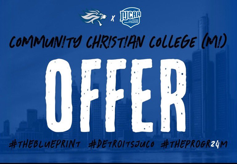 I am blessed to receive an offer from Community Christian College. <a href="/CCCLionsFB/">Community Christian College Football</a> <a href="/CoachJReardon/">Jeff Reardon</a> <a href="/DakotaFootball/">Dakota Football</a>