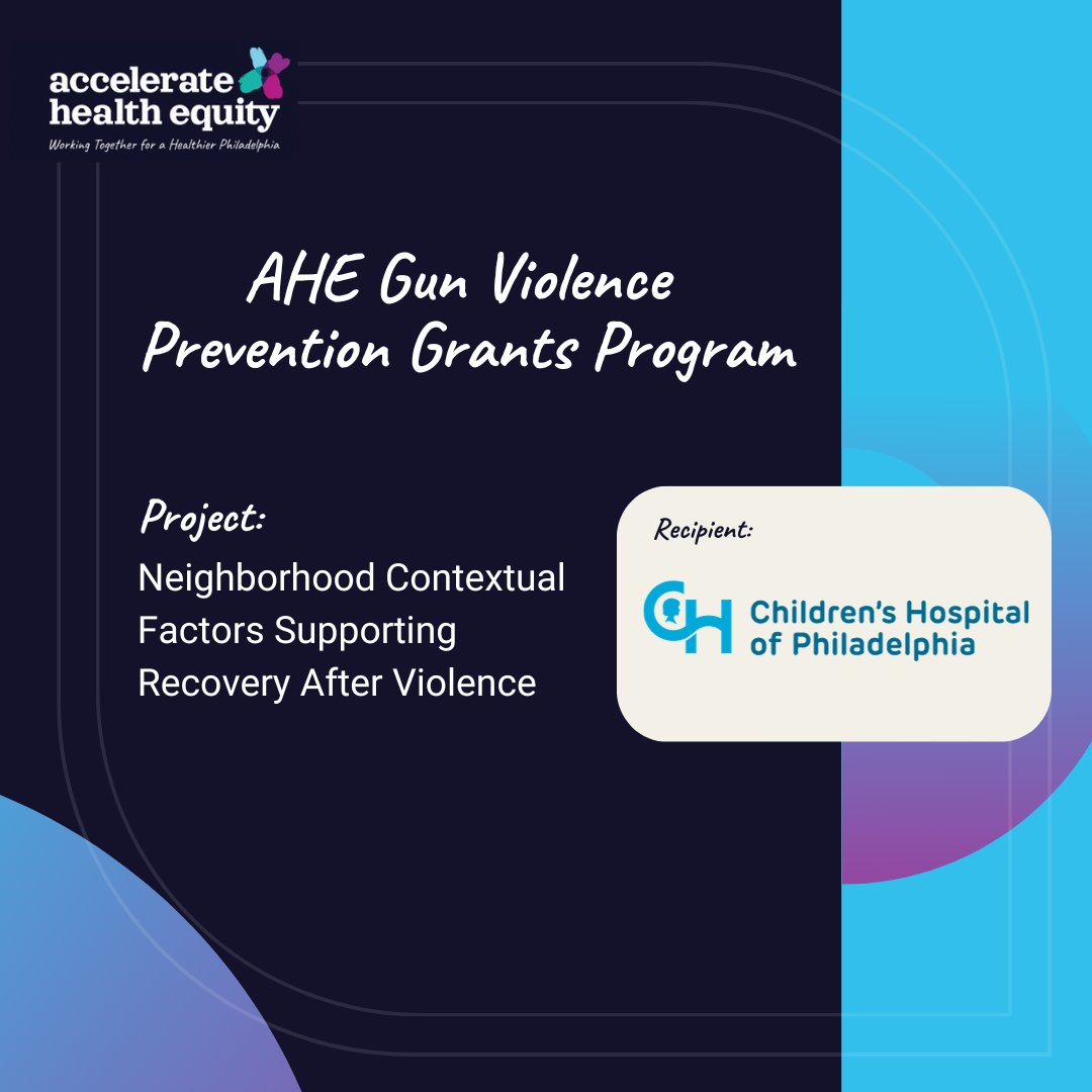 ahephl's tweet photo. AHE is proud to share that we've awarded four grants to support innovative health-system interventions to prevent gun violence in #Philadelphia.

Learn more about the AHE Gun Violence Prevention Grants Program on our website: https://t.co/zNQZaGAoCj https://t.co/pcx4OyYQyM