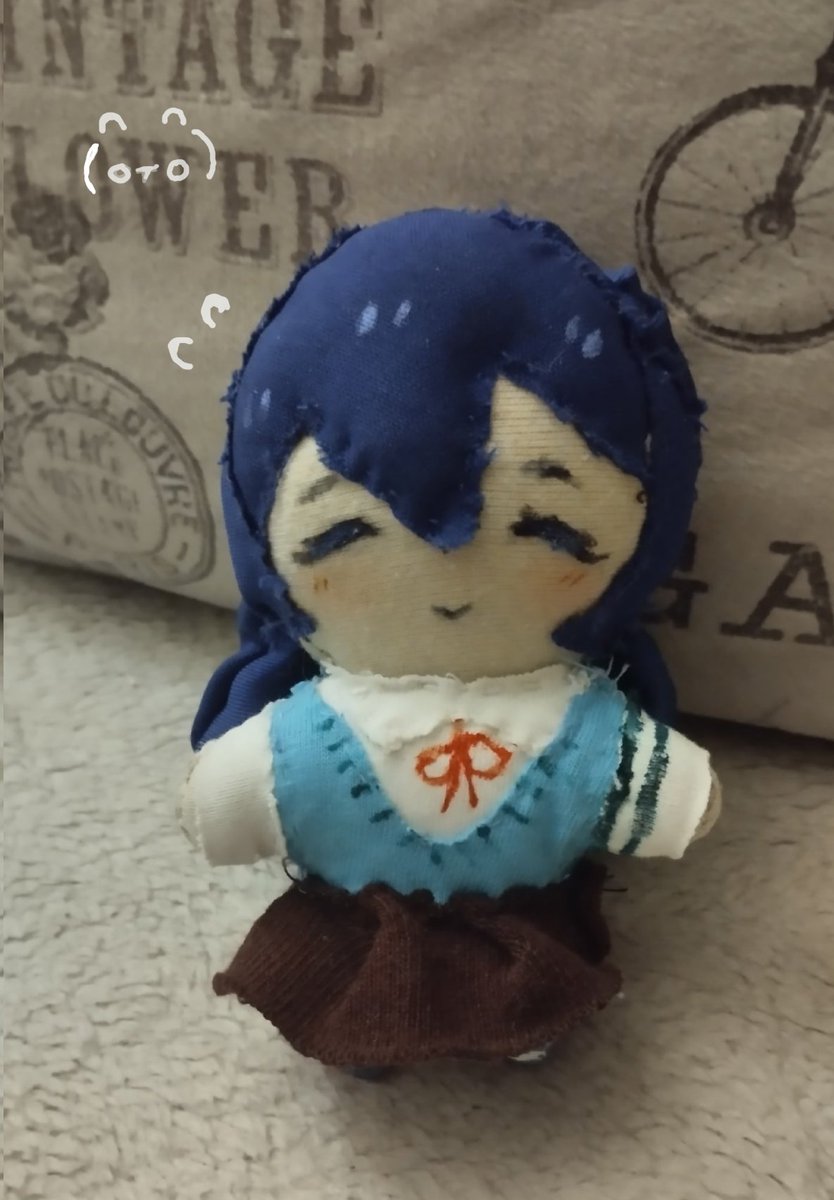 RushanaArtist's tweet photo. the library princess is here!📚
 I sewed this plush toy as a gift for my friend, I'm very glad that she really liked it o(*^▽^*)┛

 #100カノ #100kanojo #１００カノファンアート #hyakkano https://t.co/5Wgcys5GwA
