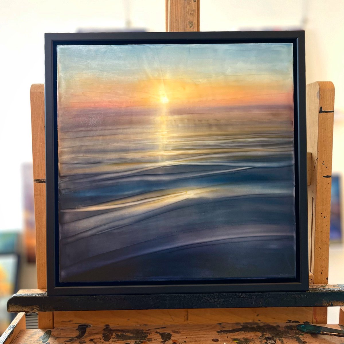 Summer Shine - 18”x18”, acrylics
I just varnished and framed this painting. It will be part of a collection of new work heading to Radius Gallery in Missoula, Montana. #paintingoftheday #artwork #artist #seascape #sunset